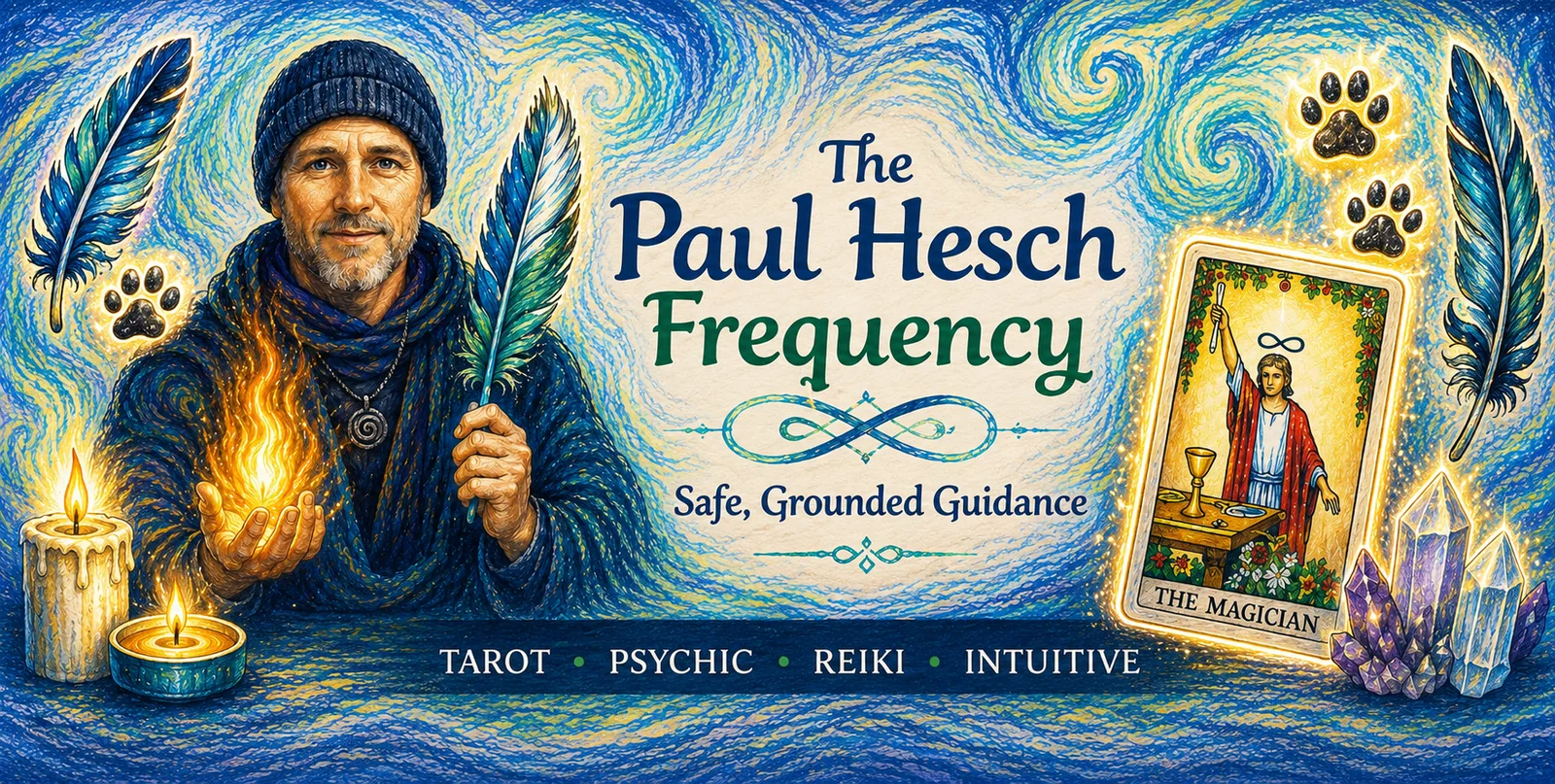 The Paul Hesch Frequency — Psychic Medium, Tarot Reader, Reiki III Practitioner. Safe, Grounded Guidance.