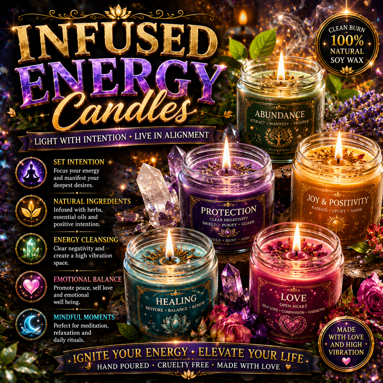 Spiritual Energy Candles on Amazon