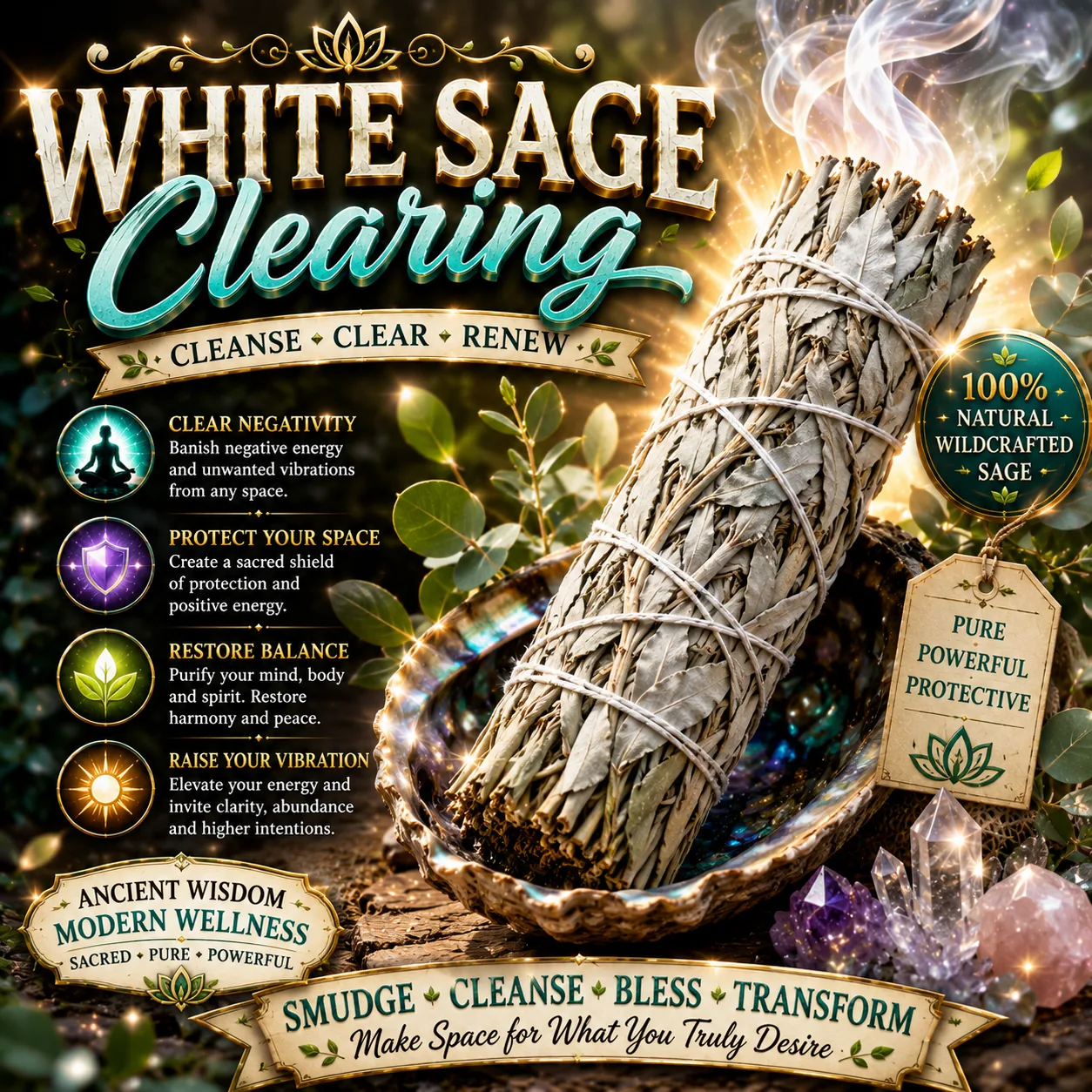 White Sage Clearing Bundles